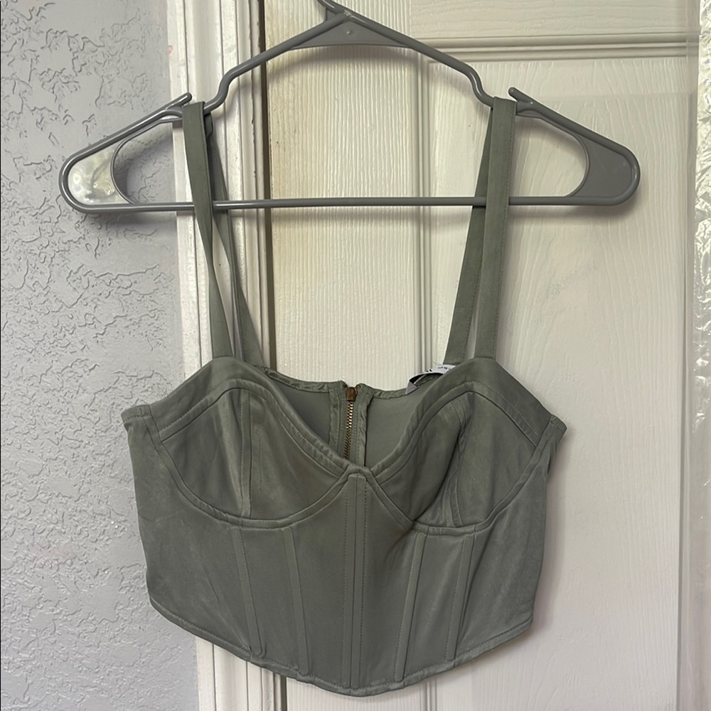 Stylish Green Bustier Top